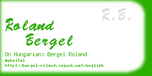roland bergel business card